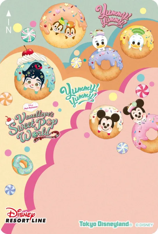 ディズニーランドのパルパルーザのイベントで販売されている、キャラクターが描かれたドーナツのイラスト